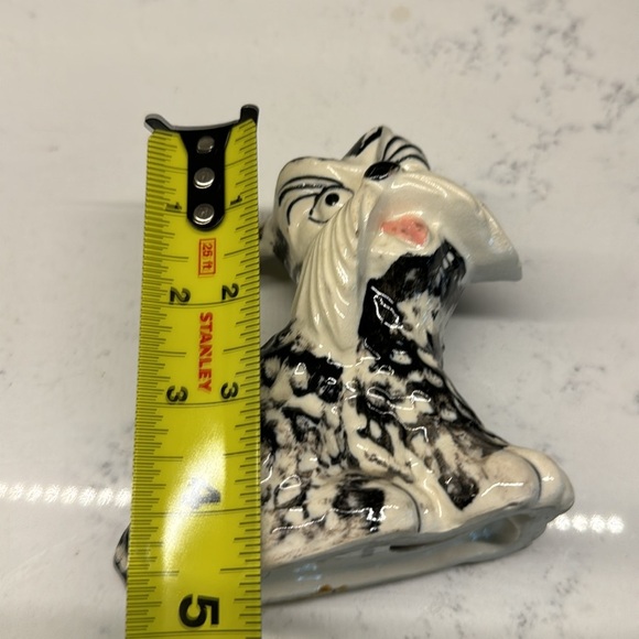 Vintage Ceramic Terrier Dog Vintage Ceramic Dog Figure | Black and White - Picture 6 of 7